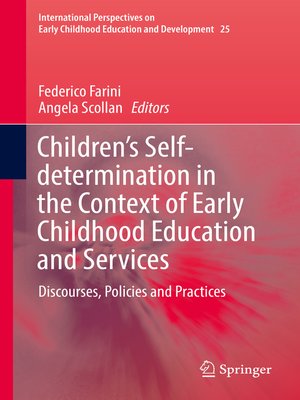 cover image of Children's Self-determination in the Context of Early Childhood Education and Services
